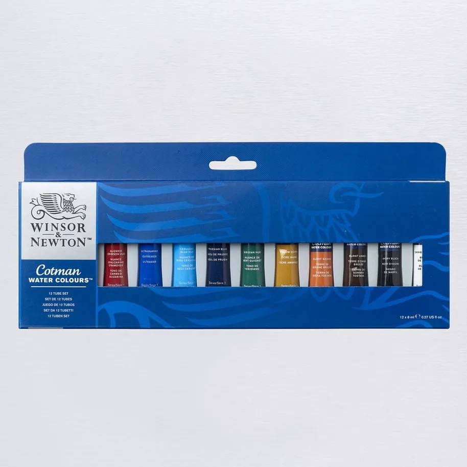 Watercolor Winsor Newton Cotman S. Paint Tube Set 12X8ml Watercolor Paint Set Tubes Vivid Color Highly Pigmented Perfect For Pai