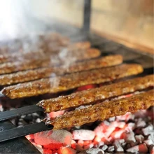 Kabobs Skewers For Grill BBQ Tools Meat Minced Iron Galvanized Kebab Turkish  Kitchen Gadgets Barbecue Stainless Steel Skewers