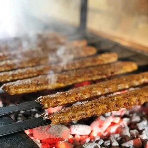 kabobs skewers for grill bbq tools meat minced iron galvanized kebab turkish kitchen gadgets barbecue stainless steel skewers free global shipping