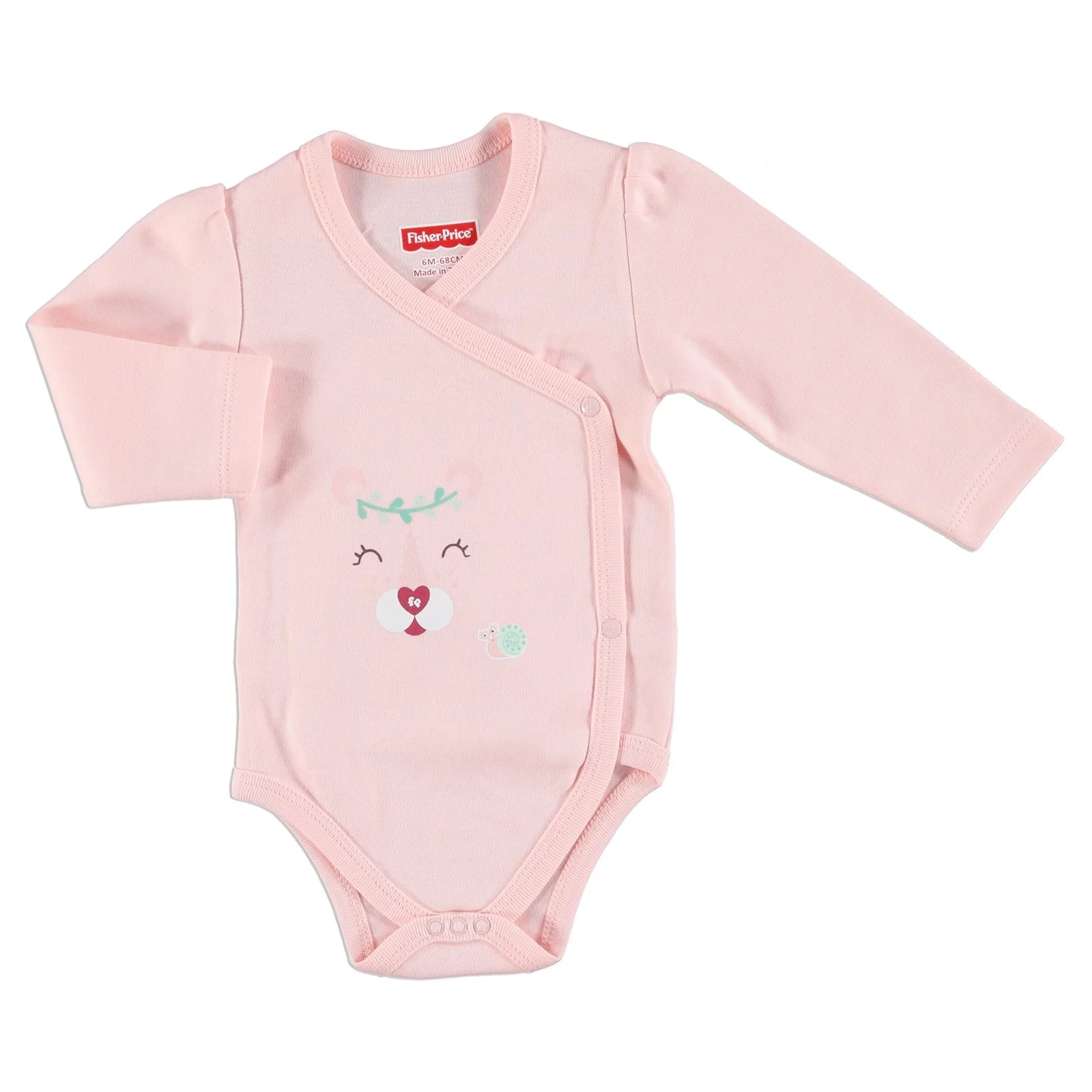 Ebebek Fisher Price/милые Боди с длинными рукавами и помпонами для маленьких девочек| |