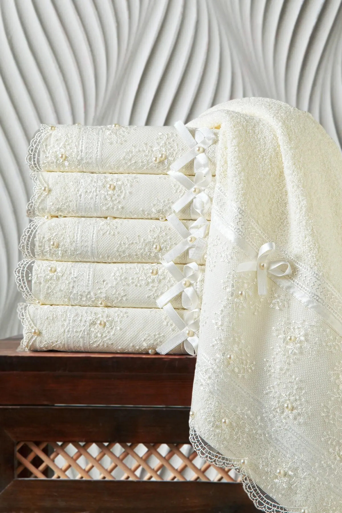 

WONDERFULSOFTTextile 100% хлопковая ткань с бисером Fabric 6 шт. полотенце 50x90 HS-BEAD Бесплатная доставка