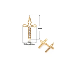 gold filled necklace vintage cross pendant jewelry fashion ladies jewelry gothic party gift brand new diy making