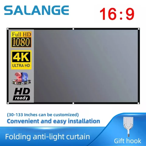 Портативный проекционный экран Salange 72 84 100 120 дюймов