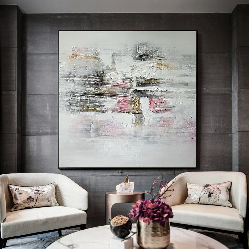 

Landscape Canvas Painting Modern Abstract Art Living Room Wall Decoration 32X32Inch(80X80CM)