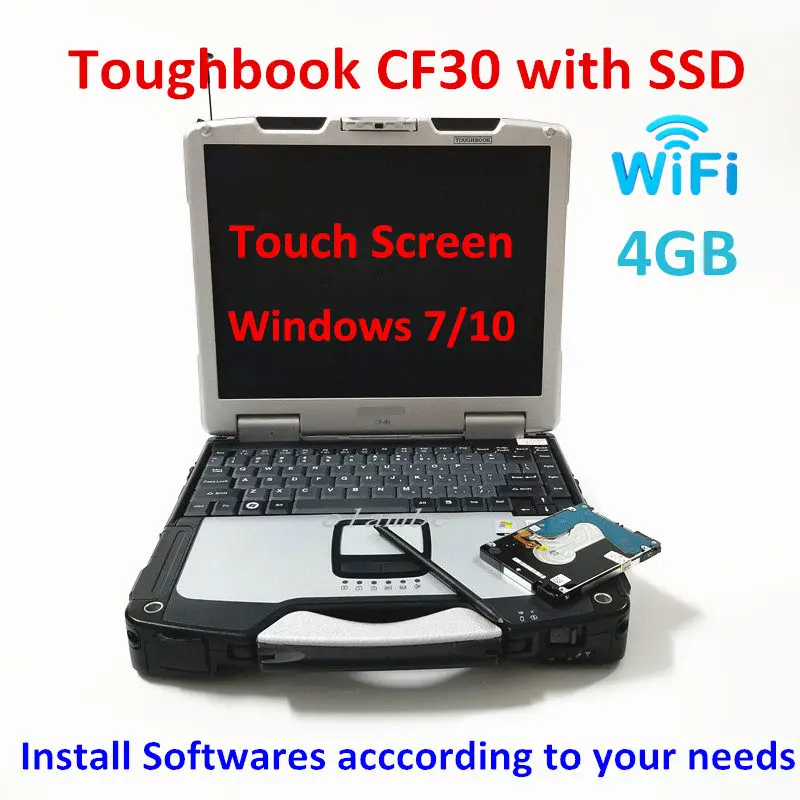2021 высокая производительность для Panasonic CF30 Toughbook 4 Гб с SSD может работать для программного обеспечения Alldata MB star C4 C5 диагностические инструменты