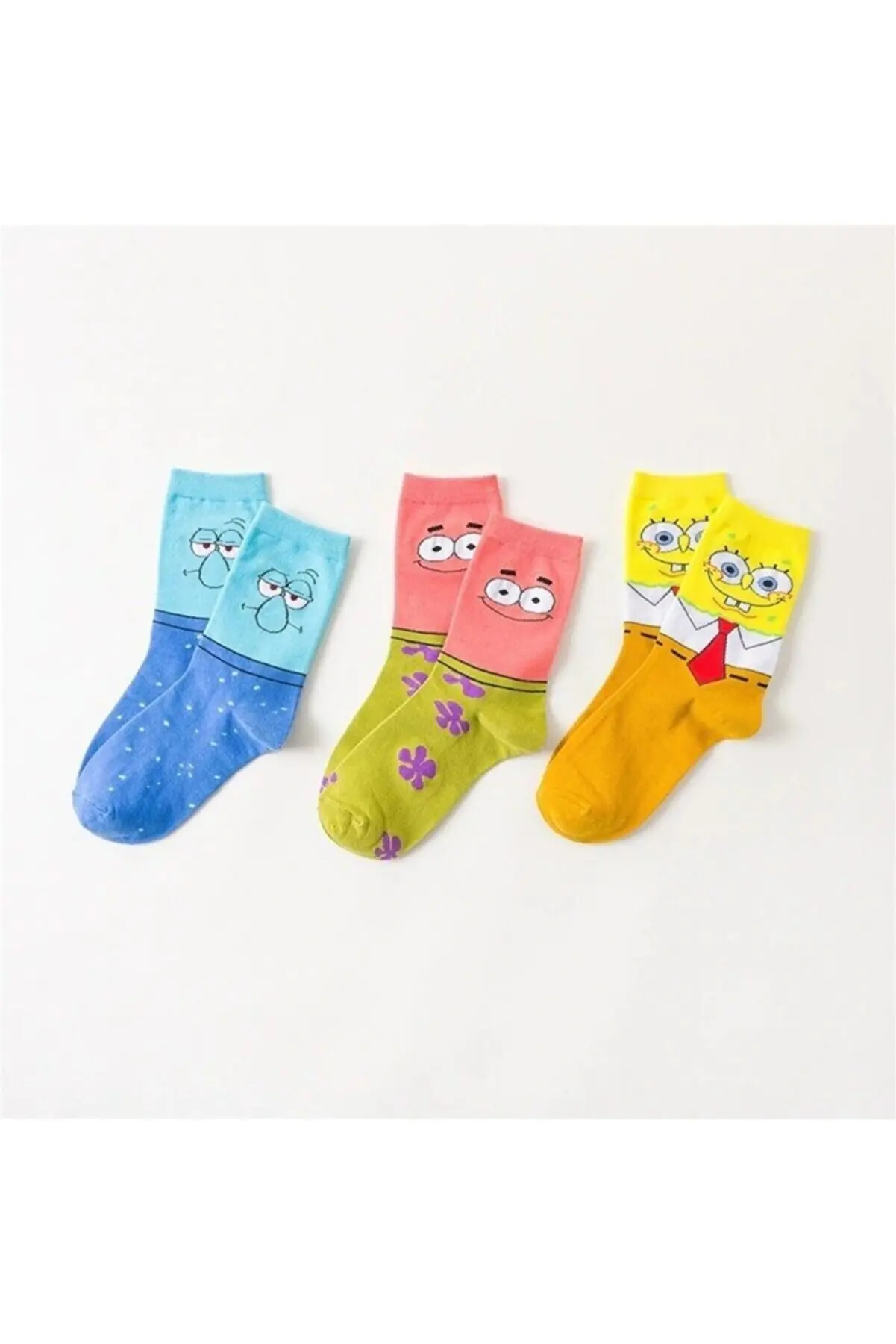 Unisex Mixed Color Funny Tennis Socks 3' Pcs