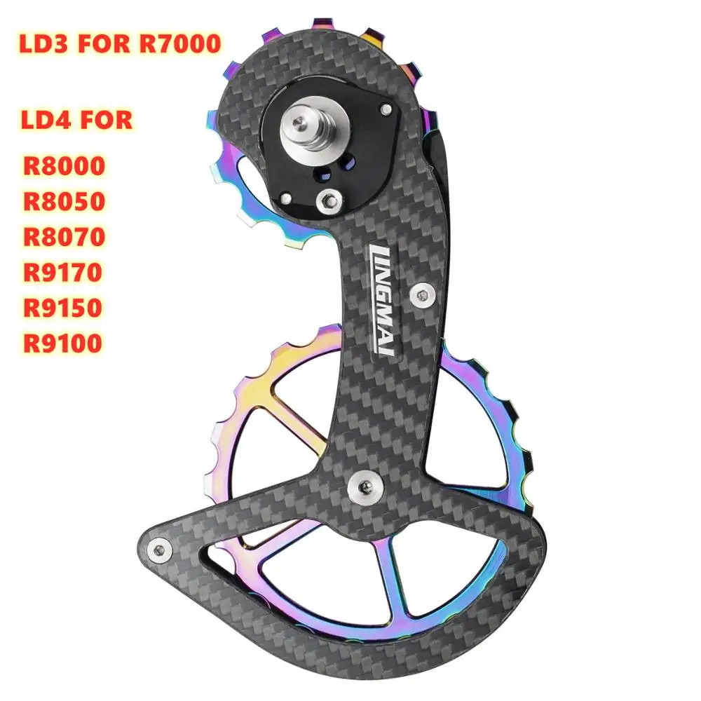 Bicycle carbon fiber ceramic rear derailleur 13T/19T pulley Guide Wheel for6800 R7000 R8000 R9100 R9170 for  bicycle accessories