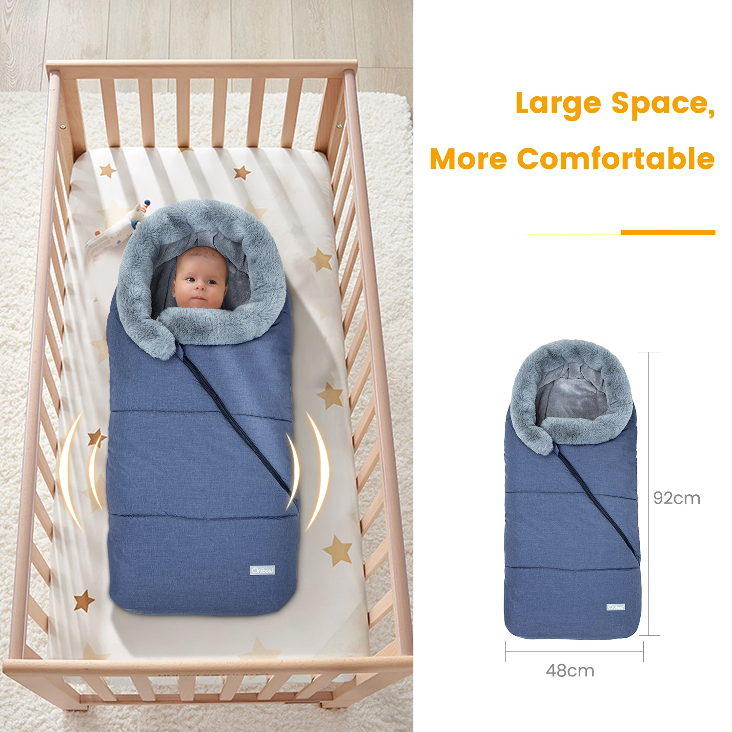 Зимний конверт для новорожденных Orzbow спальные мешки детской коляски кокон