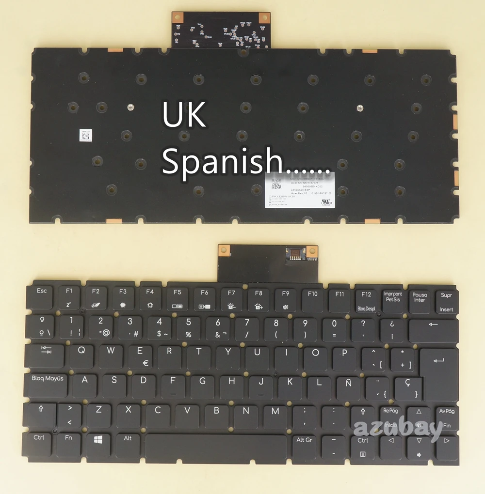 Испанская английская клавиатура для Acer Predator Triton PT917-71, MS03P-T71B3L, PK132SW1A20, NSK-RMCBC с подсветкой