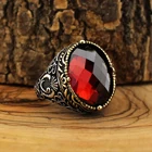 Турции ювелирные изделия реальные 925 стерлингового серебра натуральный камень циркон кольцо для мужчин Модные Винтажные подарок Aqeq оникс мужской аксессуар весь размерный ряд