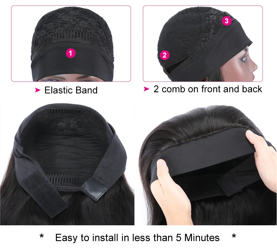 Unice Hair Straight Headband Wig Human Honey Blonde Highlight Wigs for Women Beginner Friendly | Шиньоны и парики