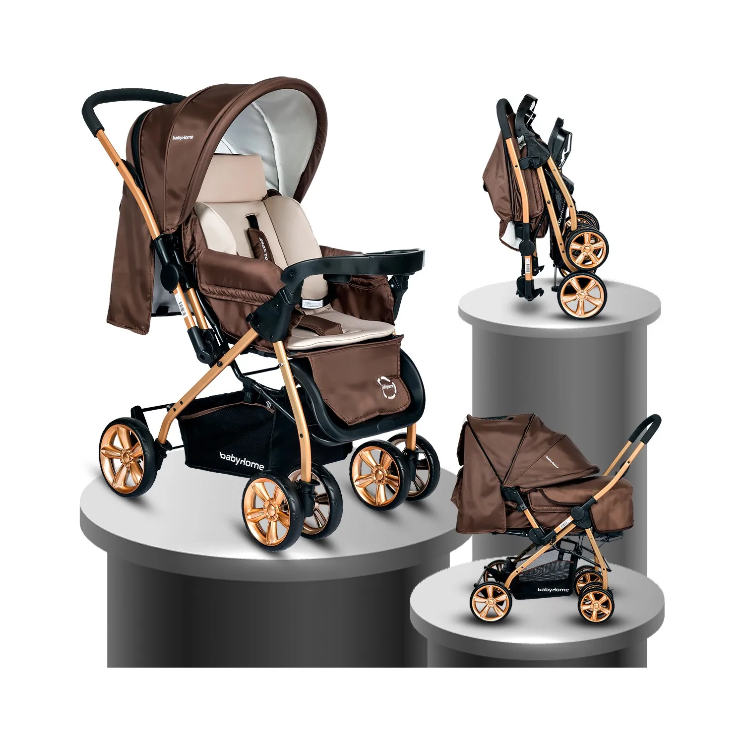 Двунаправленная детская коляска-кровать складная коляска легкая для