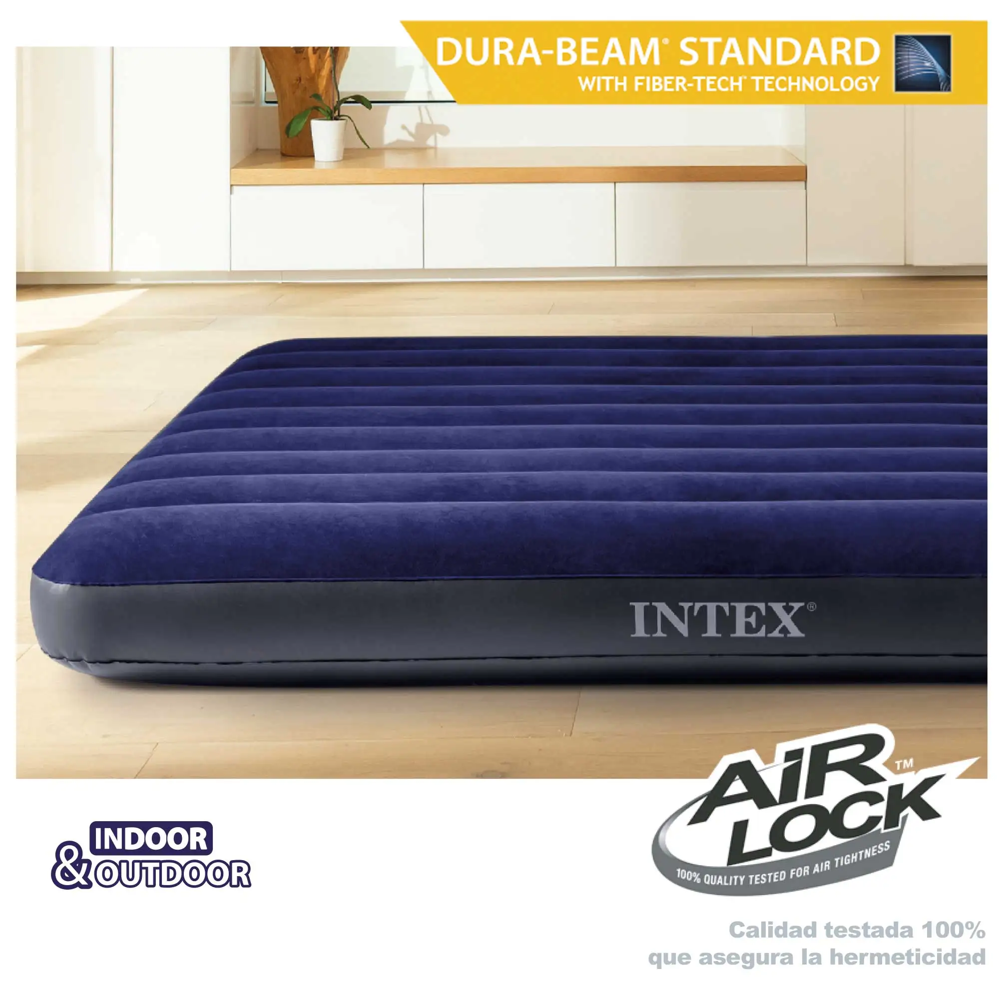 INTEX hard-Beam Classic Downy Single air bed, inflatable mattress bed, inflatable mattress camping, inflatable mattress, inflatable mattress, air bed for camping, inflatable mattress, inflatable bed