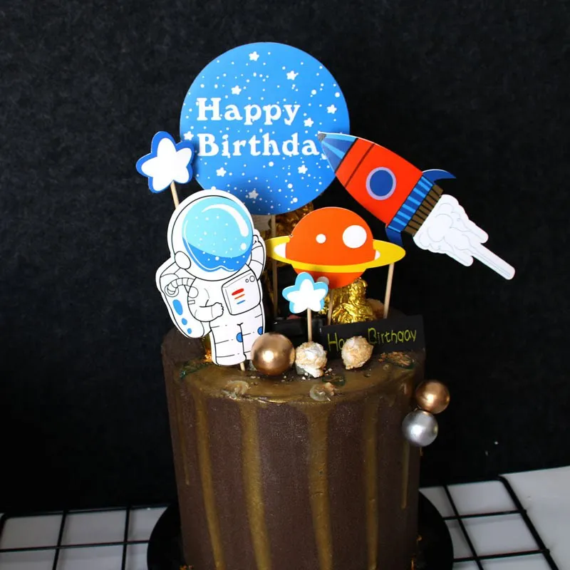 

Star Moon Astronaut Cake Toppers Birthday Cakes Boy 1st First Birthday Party Outer Space Birthday Boy Baby Shower Cake Baking