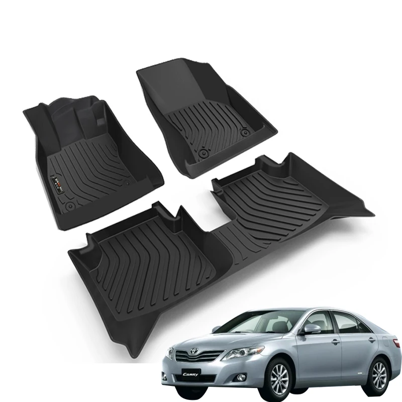 

Car Floor Rubber Mats For Toyota Camry 40 XV40 2006 2007 2011 Women Carpet Rugs Pads Full Set Interior Details Auto Accessories