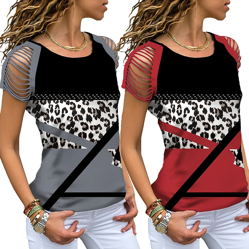 2022 модная женская футболка Винтажная летняя с коротким рукавом Повседневная