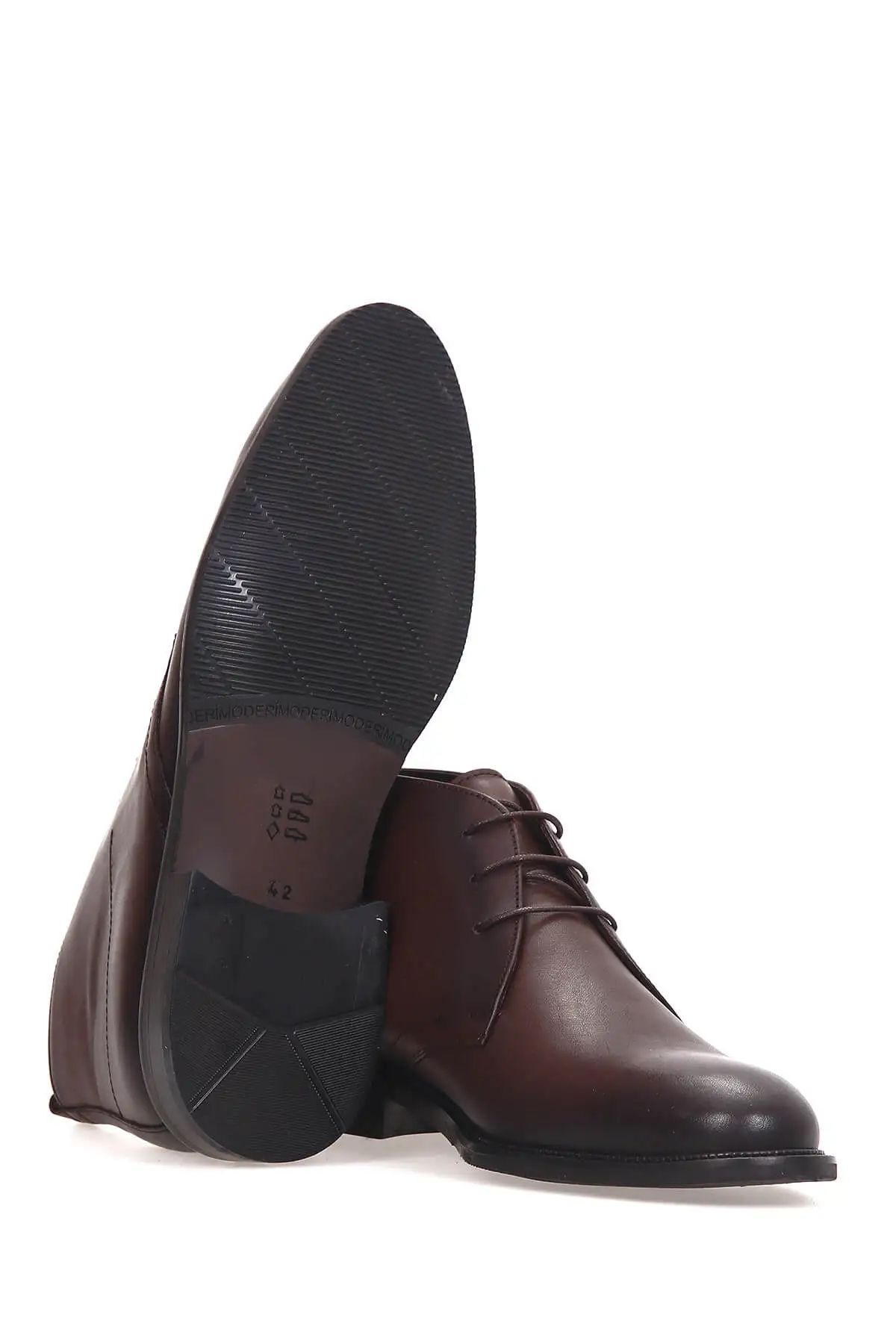 Мужские коричневые ботинки из натуральной кожи Derimod| |