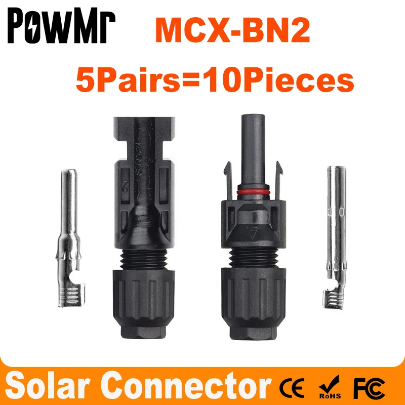 

5 Pairs Male and Female Solar Panel Connector Used for Solar Cable Suitable Cable Cross Sections 2.5mm2~6.0mm2