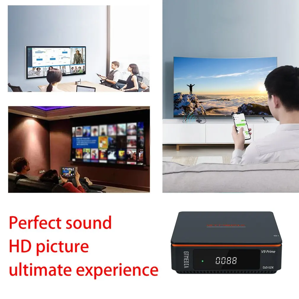 

GTMEDIA V9prime Satellite Receiver Compatible With DVB S / S2 / S2X Xstream Card Smart Online TV App Built-in 2.4G WIFI