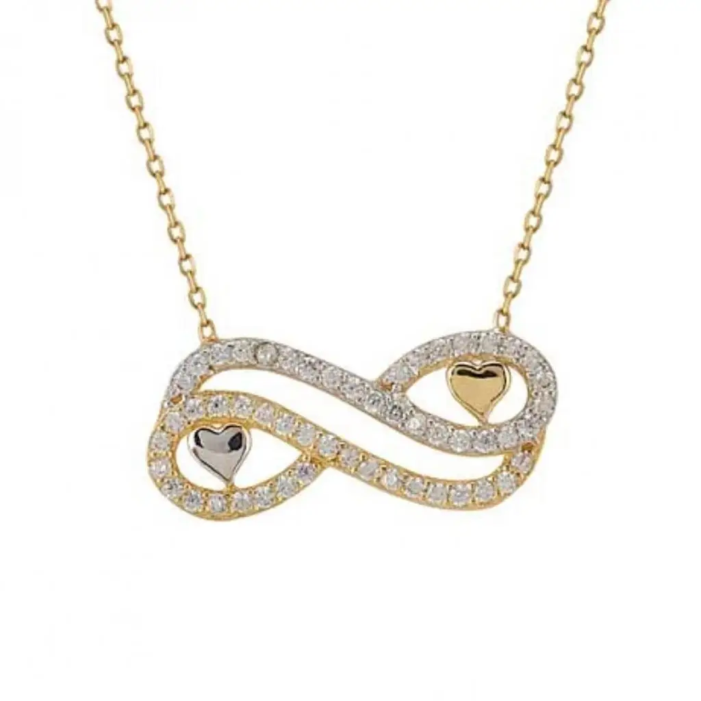 Золотое ожерелье Infinity KLF510-Certified 14K-идеальный подарок для ваших
