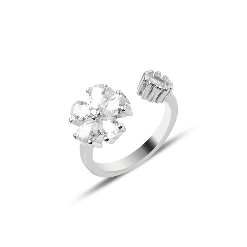 

Silver 925 Sterling Zircon Daisy Children Ring