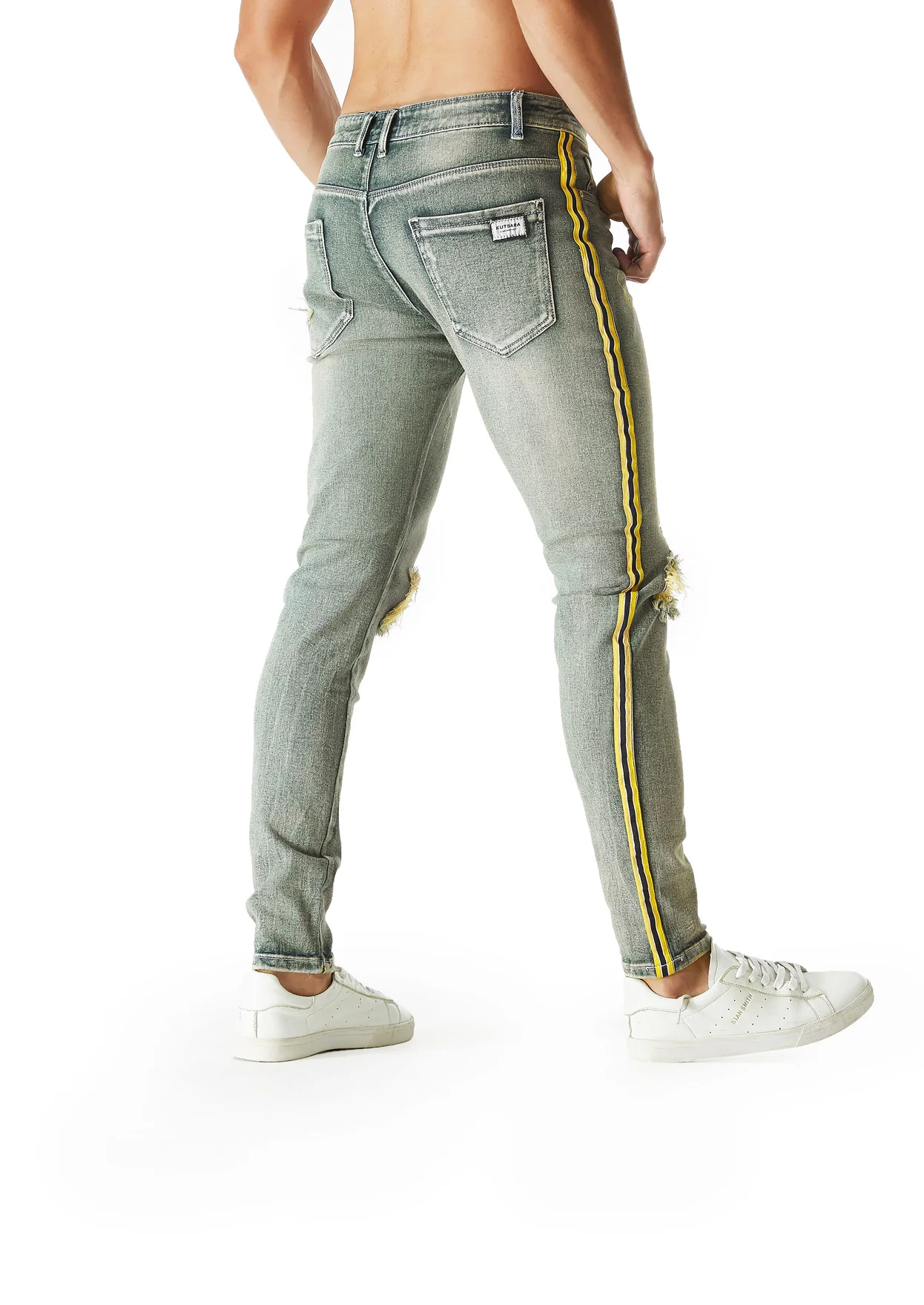 bindu Men's Ripped Jeans with Holes Skinny Jeans for Men,  Jeans Stretch Skinny Denim Pants for Men Slim Fit,Denim Jeans for Men