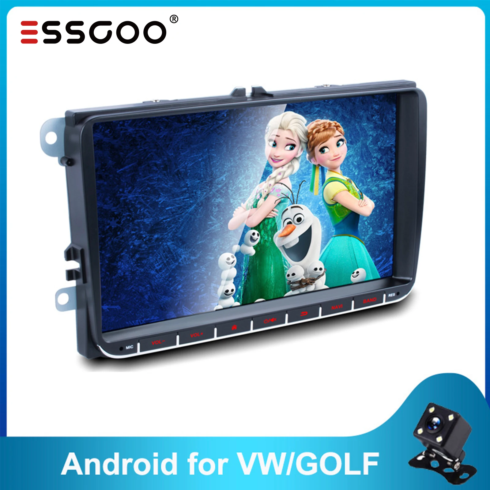 Автомагнитола ESSGOO, Android 9,1, 9 дюймов, 1 ГБ, GPS-навигация, 2din, Wi-Fi, Bluetooth, RDS, DAB, дополнительный автомобильный мультимедийный плеер