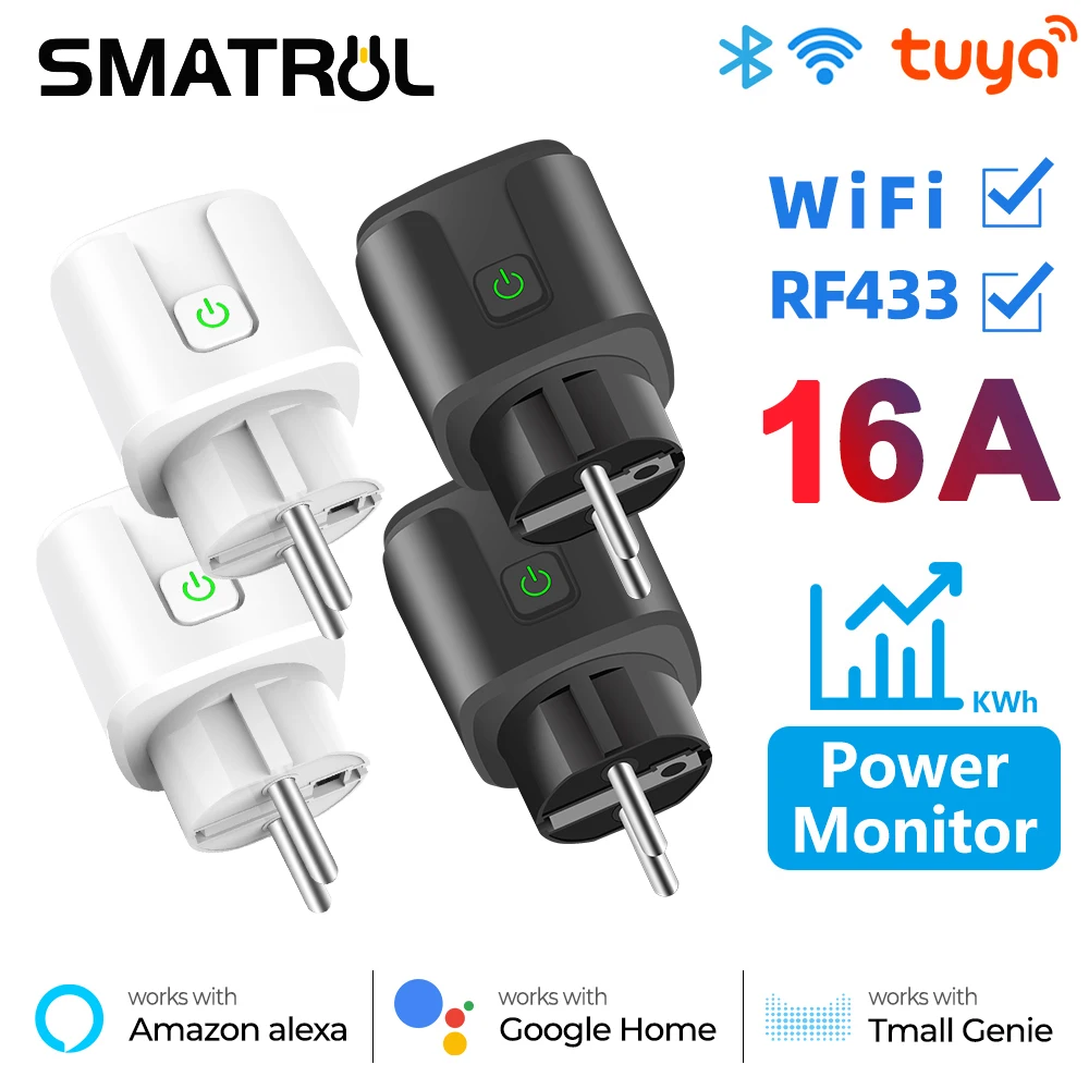 

Смарт-розетка SMATRUL Tuya с Wi-Fi, 16 А, 220 В
