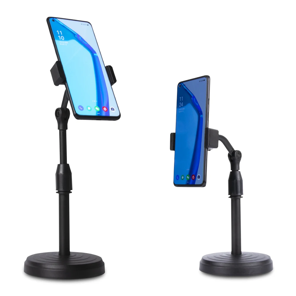 

Phone Desk Stand 360° Rotation Adjustment for Live Shooting Video Youtube iPhone Sturdy Bearing Disc Phone Stand Desk