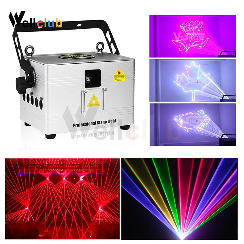 3 Вт RGB анимационный лазерный сценический светильник программируемый проектор dmx