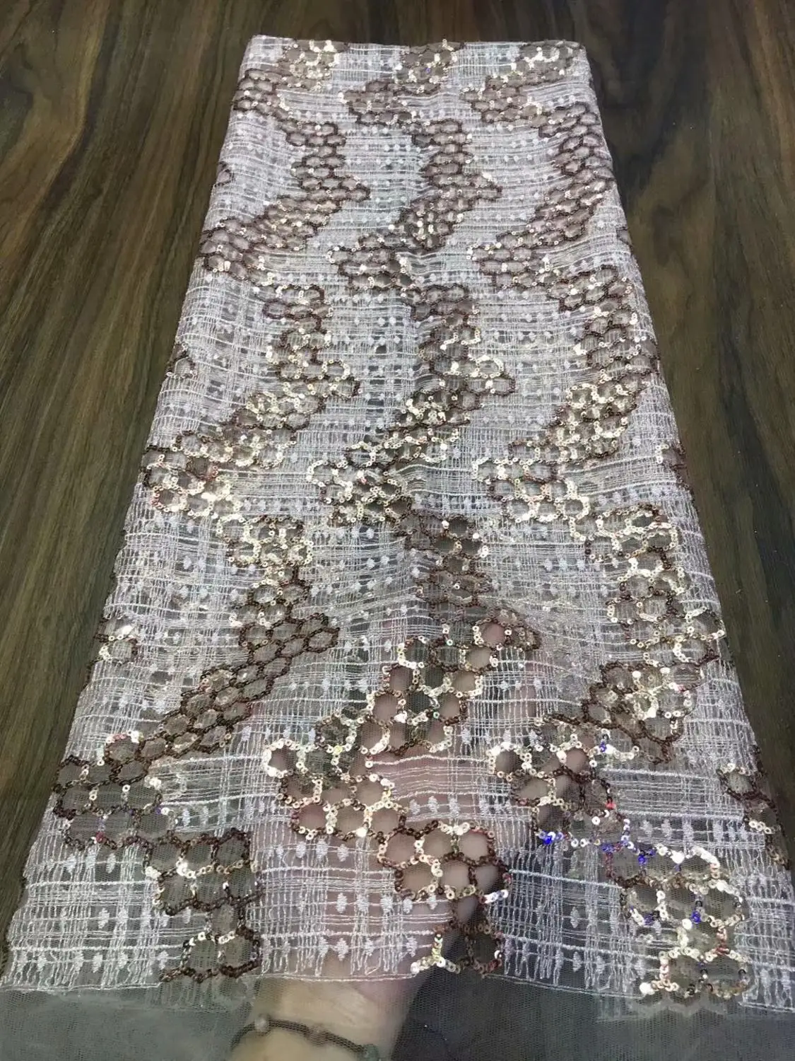 

Champagne Wedding Party Women Dress Nigerian French Net Sequence Swiss Voile Organza African Mesh Tulle Embroidery Sequins Laces