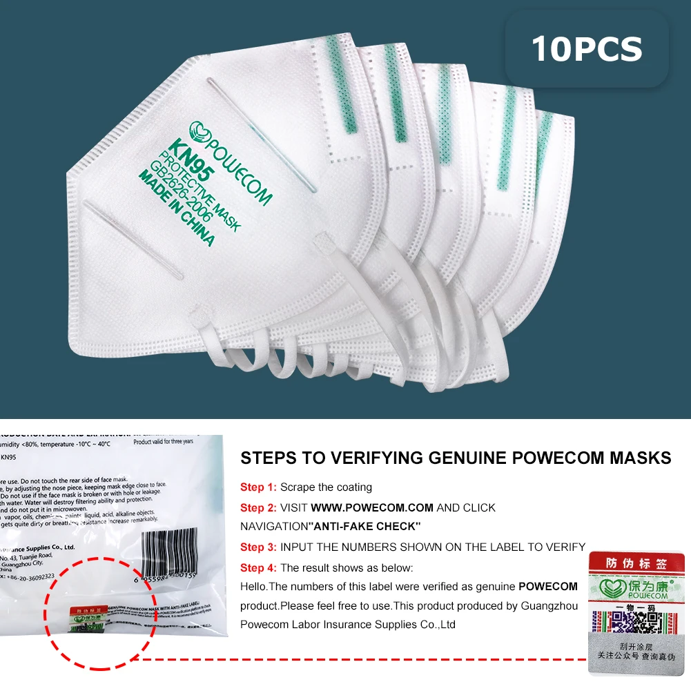 

10PCS 5 Layers kn95 Mascarillas FFP2 Fabric Mask Protective Mouth Face Mask KN95 Filter Respirator FFP2MASK Masque for Adult