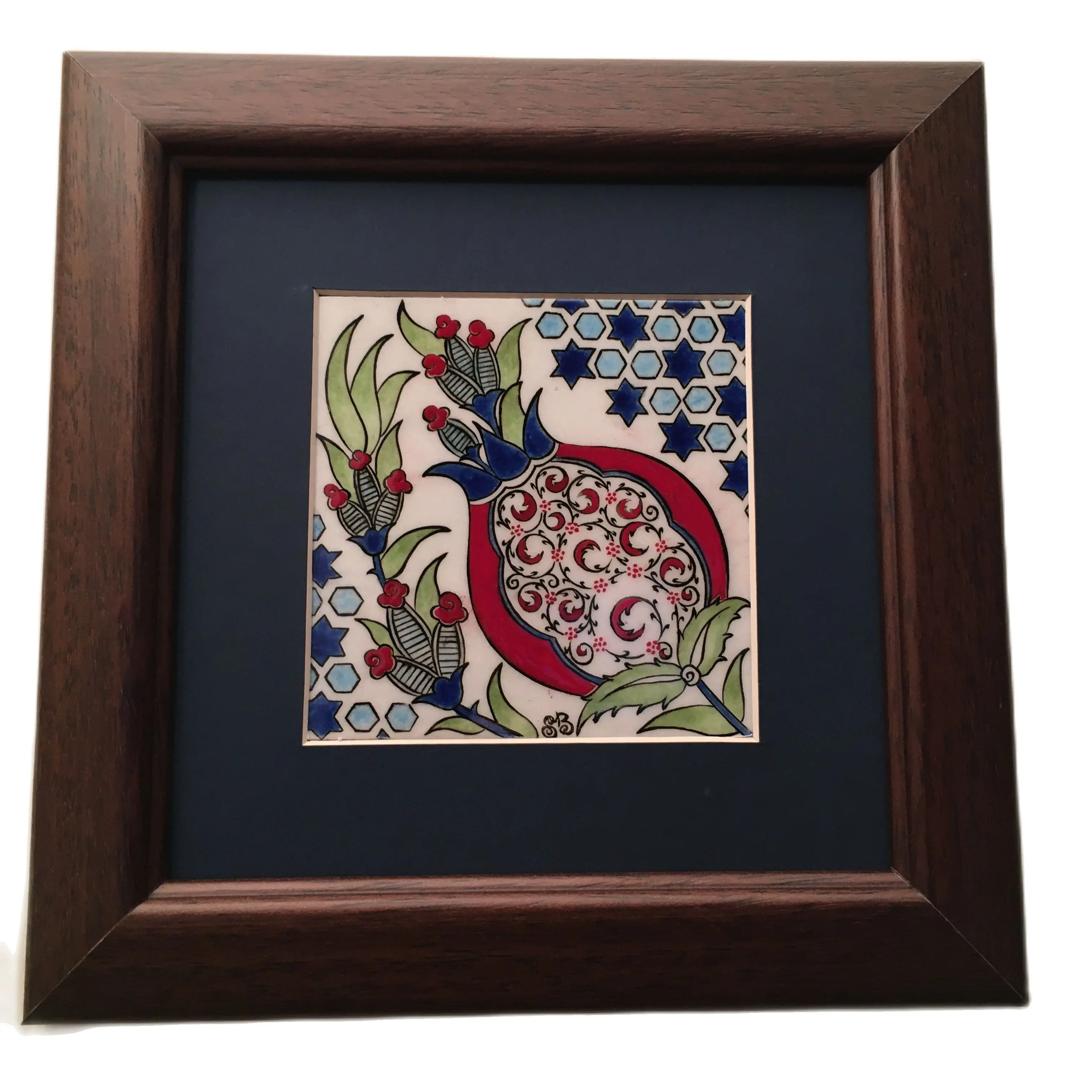 

Tile art painting traditional picture wall decor hand made in Turkey