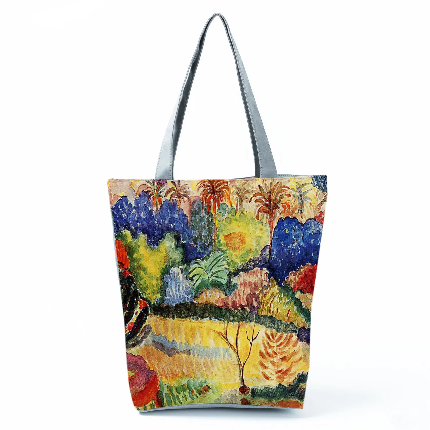 

Китайская живопись пейзаж принт сумки творческие практичные Женские повседневные сумки большой емкости тоут Экологичные сумки для покупо...