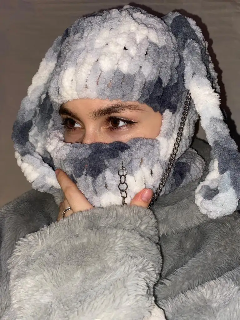 шапки балаклава тренд сезона ализе пуффи зима теплая нежная ушки | Аксессуары для