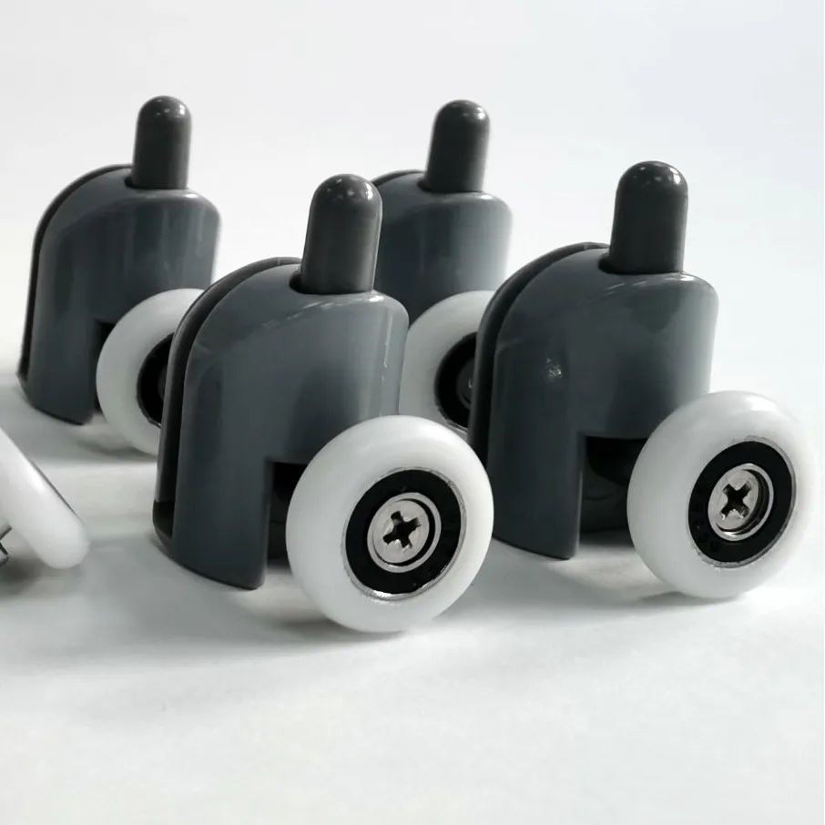 25 мм. Ролики для дверей душевой кабины верхний ролик двойной нижний на кнопке