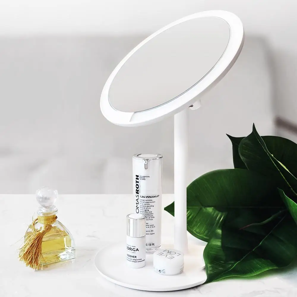 Mirror with light Cosmetic mirror Table Makeup sets flexible backlight folding xiaomi magnifying | Красота и здоровье
