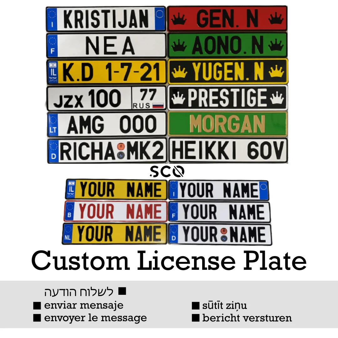 Номерной знак ЕС индивидуальный номерной Европейского типа алюминиевый