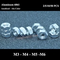 m3 m4 m5 m6 aluminum alloy hexagon nuts anodized alu color aluminium hex nut din 934 for screw bolts