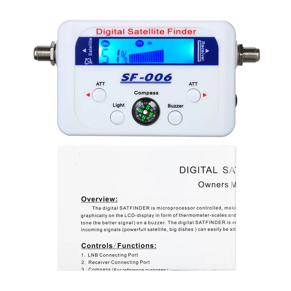 SF-006 Digital Satellite Finder Signal Meter Mini with LCD Display Satfinder Compas | Инструменты
