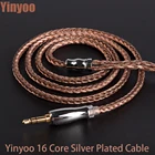 16-жильный посеребренный кабель для наушников AK Yinyoo 2,53,54,4 мм, кабели для наушников с MMCX2pin ZSN ZS10 PRO TRN X6 CCZ ZSX KBEAR