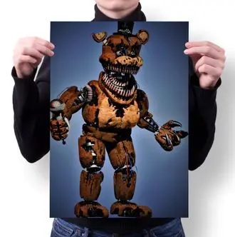 Плакат 5 Ночей с Фредди Five Nights at Freddy's ФНАФ Аниматроники №61 А3 - купить по
