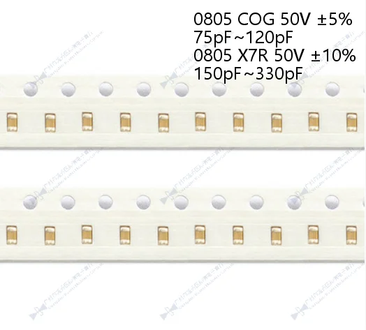 50 .  5% 75  ~ 10%   0805  ~  SMD   COG 50