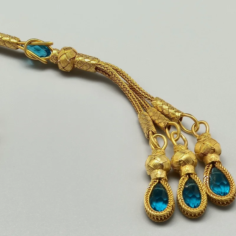 Trabzon Kazaz 9 mm hand-knitted 1000 sterling silver 24-carat gold plated Prayer beads Rosary Tasbeeh Tesbih  Ottoman globe cut