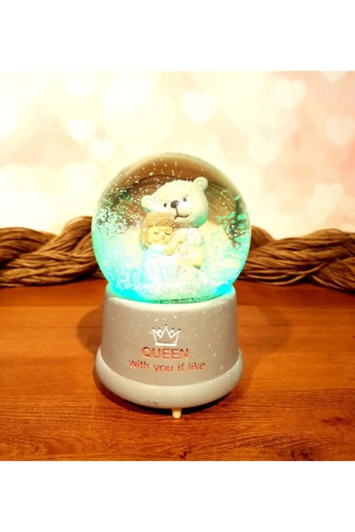 Светильник кальный Снежный шар музыкальный с музыкальной подсветкой снежный