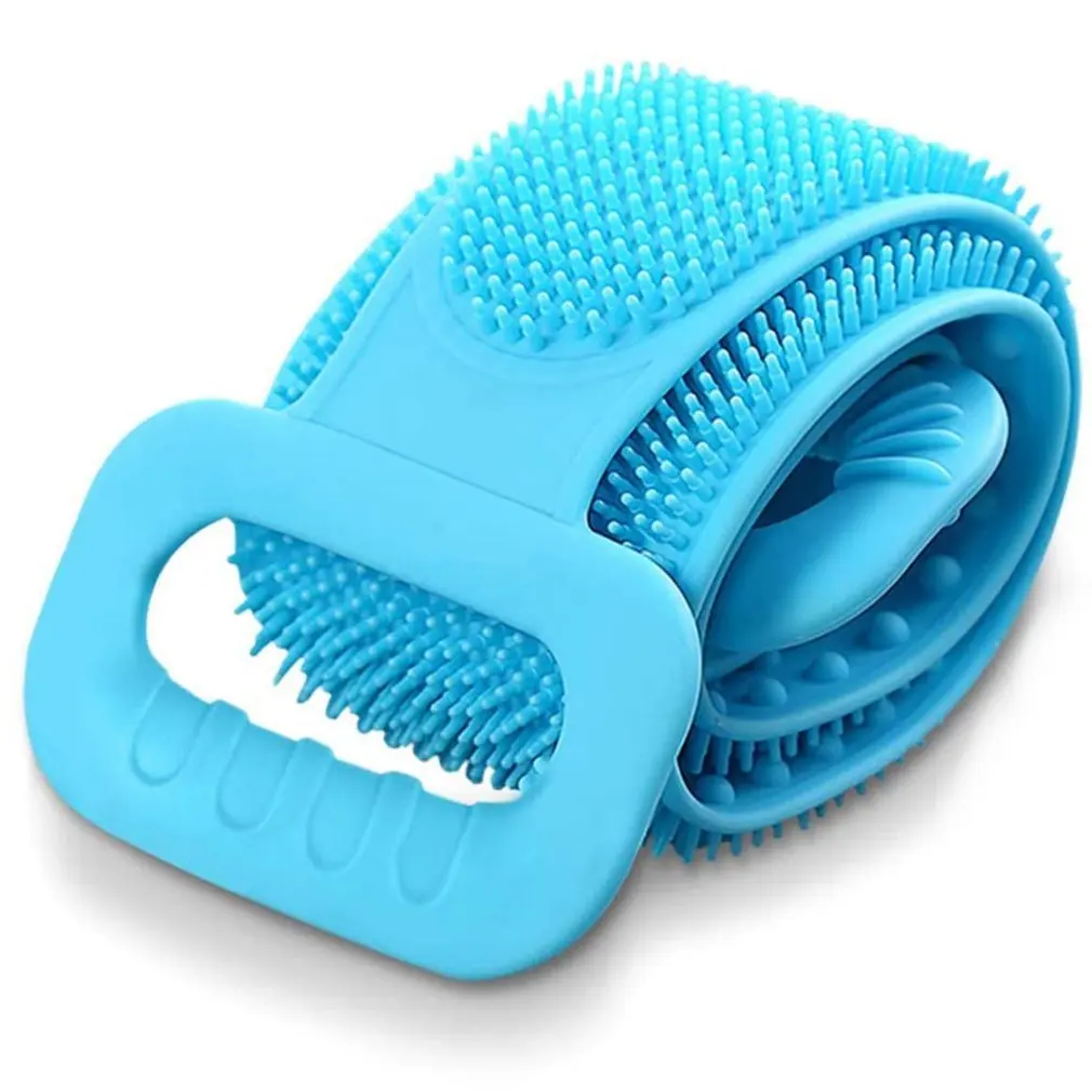 

Silicone Body Sponge Scrubber Brushes Double Sided Bath Towels Bathroom Peeling Body Massage Shower Extended Scrubber Bath