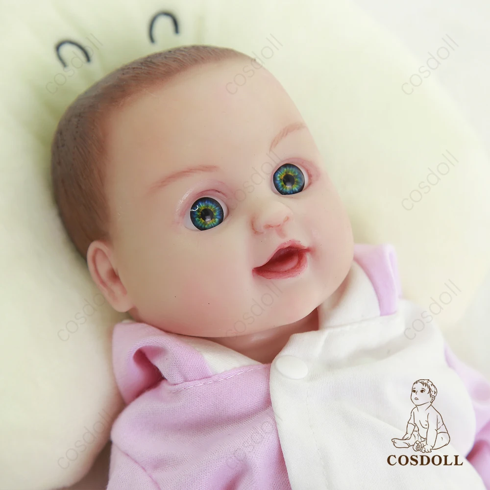 

Кукла реборн силиконовая Реалистичная для новорожденных, 33 см, 1450 г, 5 цветов с глазами на выбор, Реалистичная детская игрушка, подарок для де...