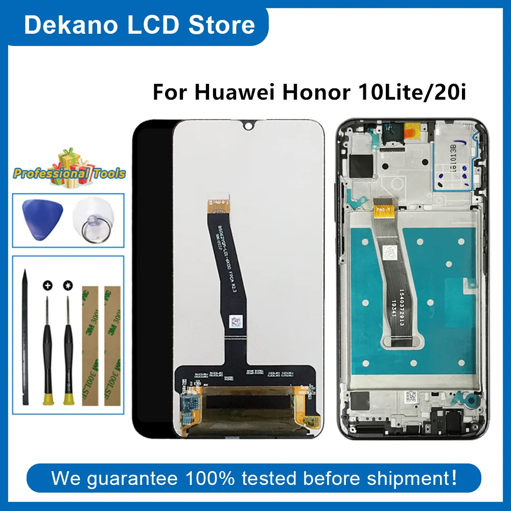 

LCD Display For Huawei Honor 10 Lite/Honor 20i HRY-LX1 HRY-LX2 HRY-LX3 HRY-AL00 HRY-TL00 Touch Screen Digitizer + Frame Tools