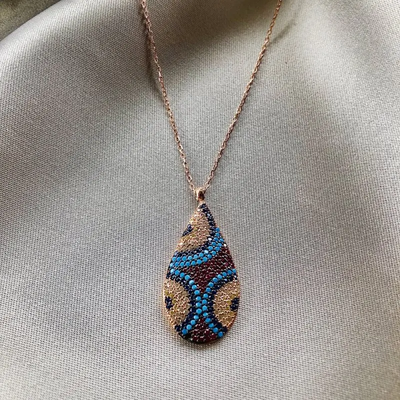 

Evil Eye Beatful 925 Sterling Silver Necklace Women Girls Gift Jewelry Accessories Fashion Handmade Elegant Chain