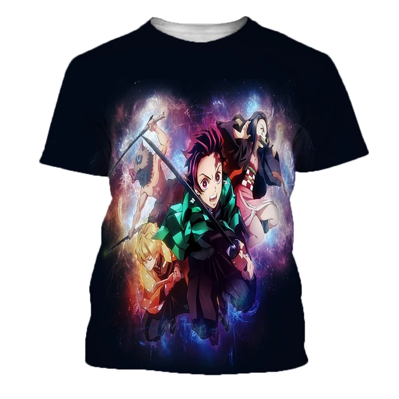 

Demon Slayer T Shirt Child Cartoon Japanese Anime Kimetsu No Yaiba Cartoon Demon Blade T-shirt Summer Top Boys Girls Shirts